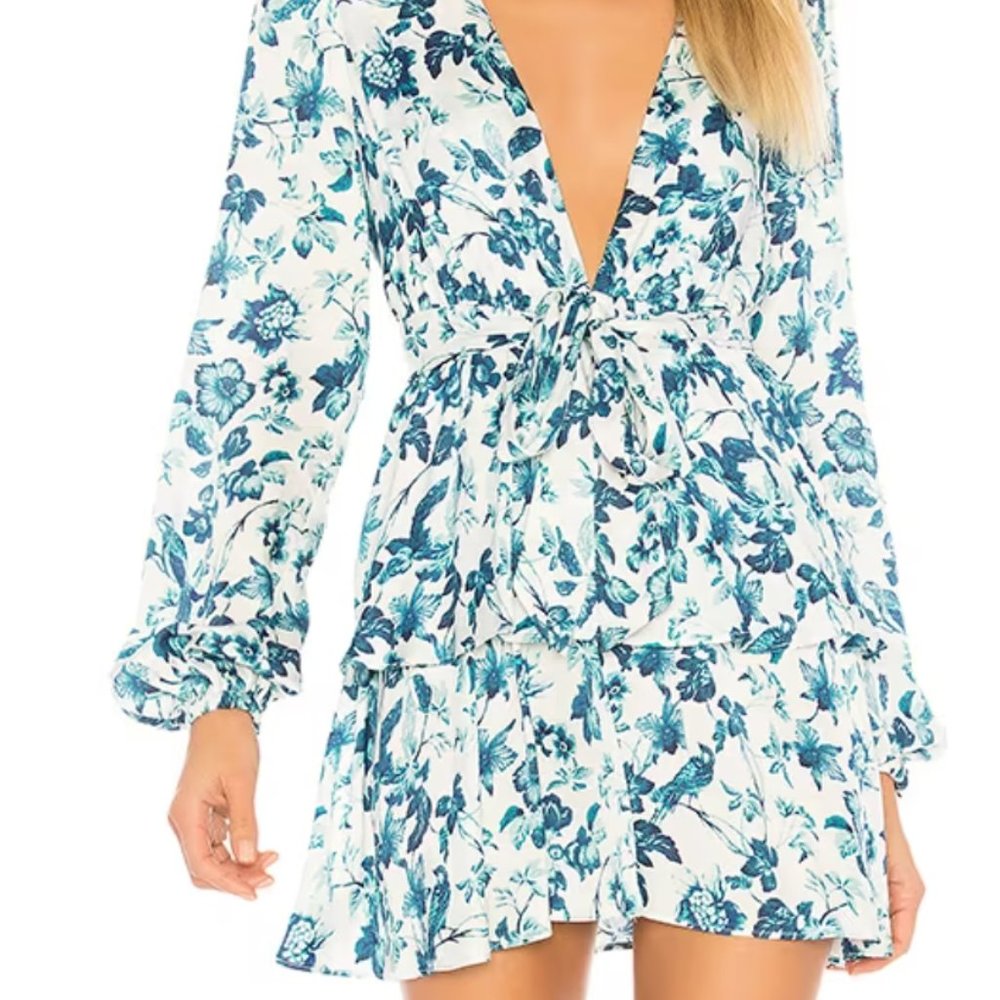 Majorelle Berkshire Dress, White Riviera